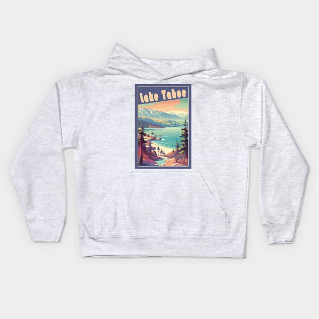 Lake Tahoe National Park Kids Hoodie by GreenMary Design